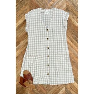 Lou & Grey: 💯 Linen Gingham Button Up Dress